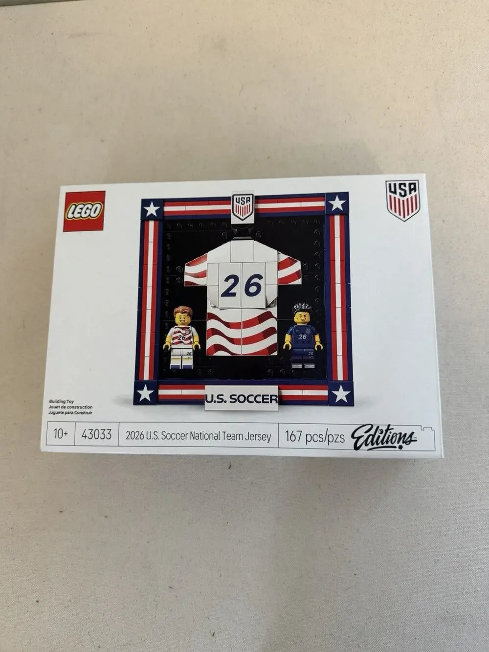 LEGO Editions 43033 2026 US Soccer National Team Jersey Set New Sealed